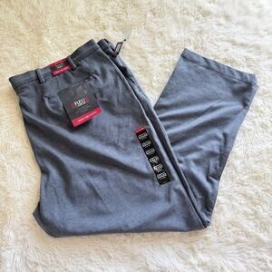 NEW Van Heusen Flex Straight fit Flat Front in Gray 52x32